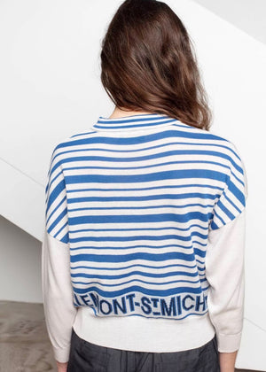 Sovine Stripes Sweater — WHITE / BLUE
