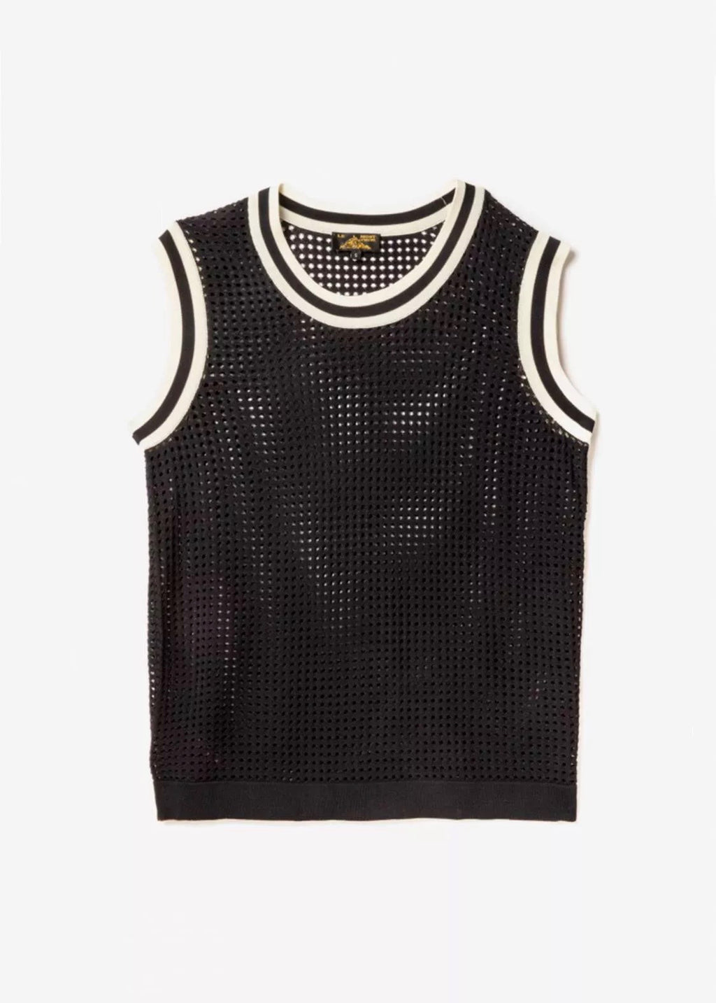 Spila Eyelet Tank Top — BLACK