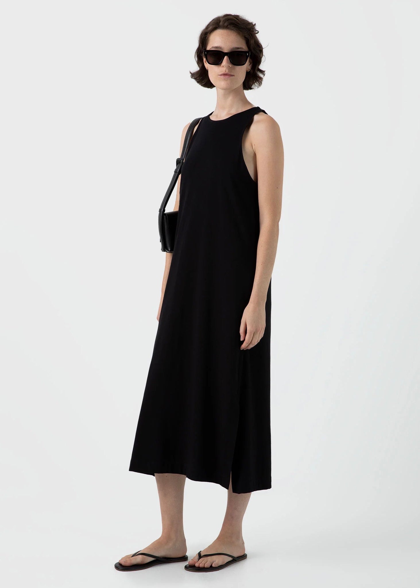 High Neck Dress — BLACK