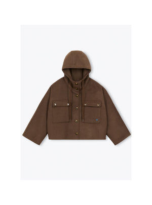 Giacomina Women HOODIE COAT — MARRON GLACE