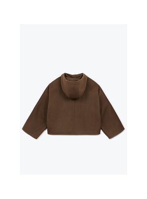 Giacomina Women HOODIE COAT — MARRON GLACE