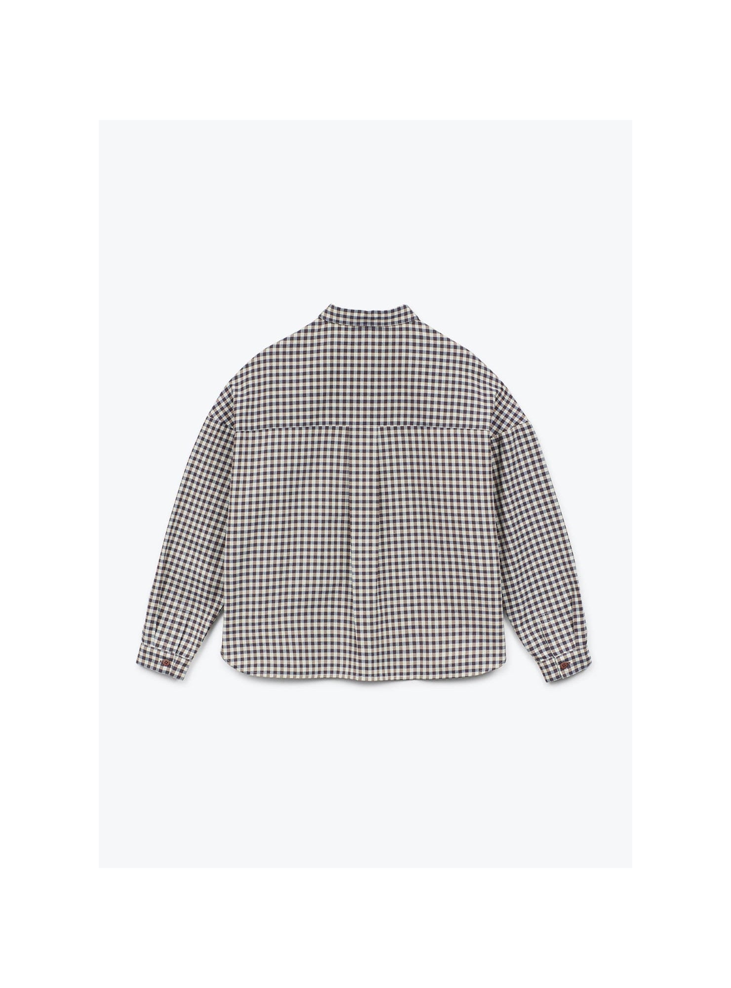 Gastonette Womens Shirt Gingham GOTS — MARRON