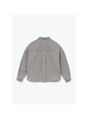 Gastonette Womens Shirt Gingham GOTS — MARRON