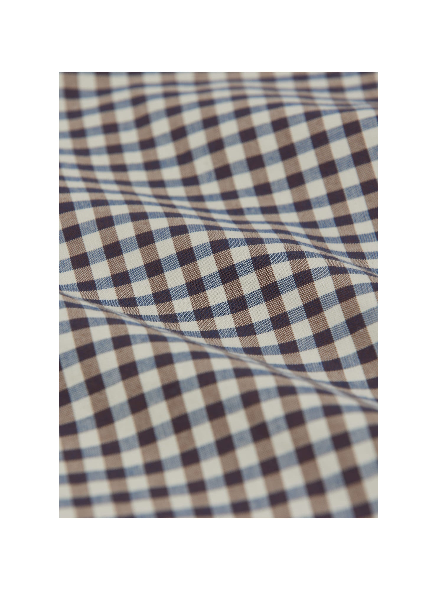 Gastonette Womens Shirt Gingham GOTS — MARRON