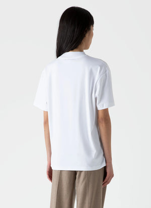 Mock Neck Haevyweight T Shirt - White