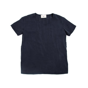 Woven Lyocell Crew - Navy - LAST PIECE