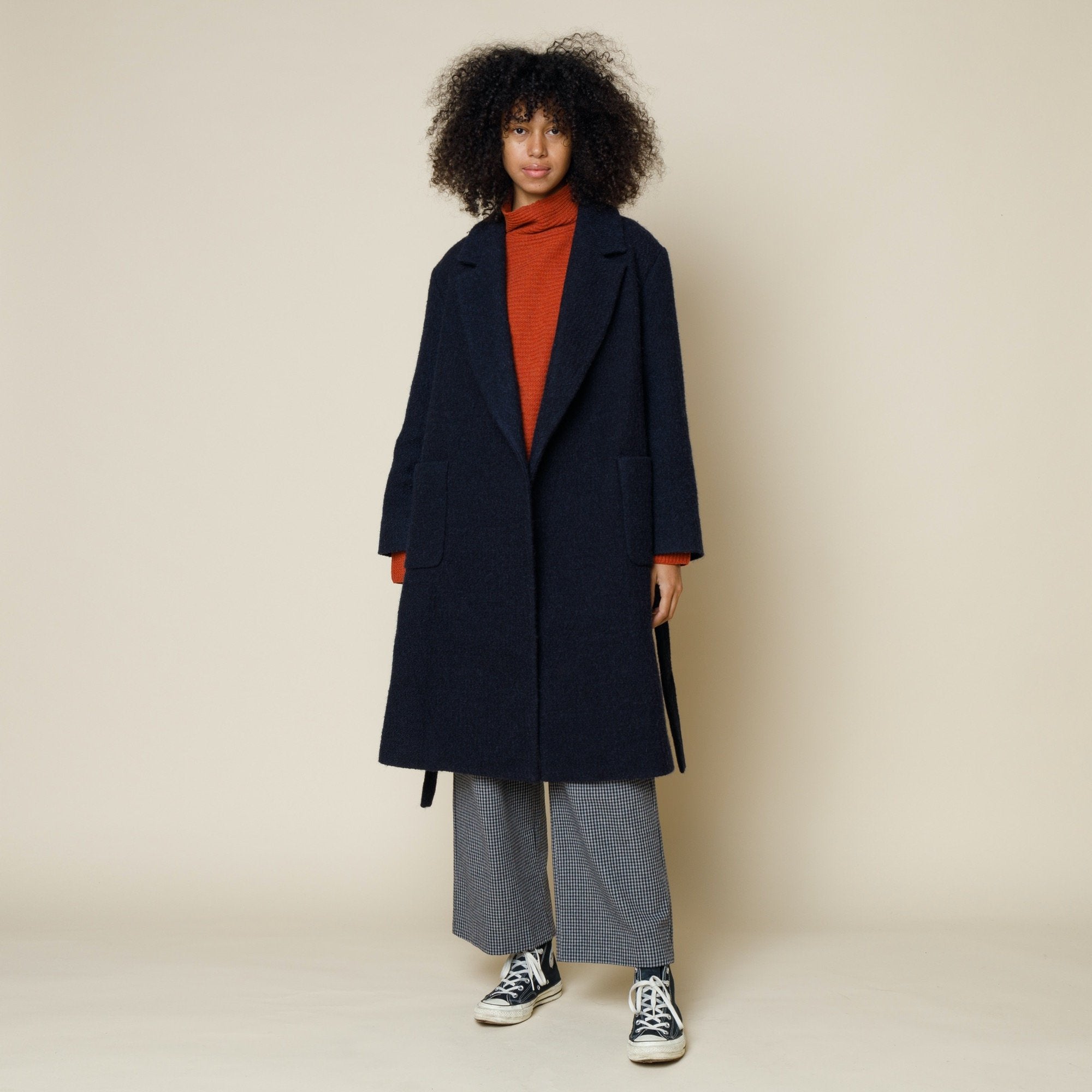 Robe Twill Coat - Navy