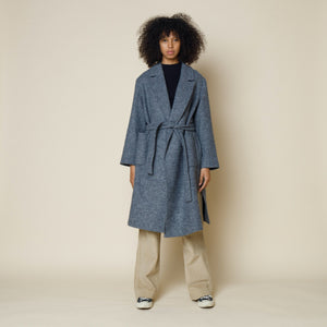 Robe Twill Coat - Blue - LAST PIECE