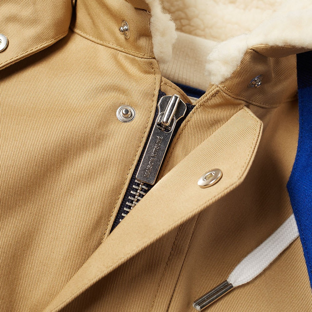 MAISON KITSUNÉ Wool Cotton Blend 2-in-1 Cargo Jacket — BEIGE - LAST PIECE