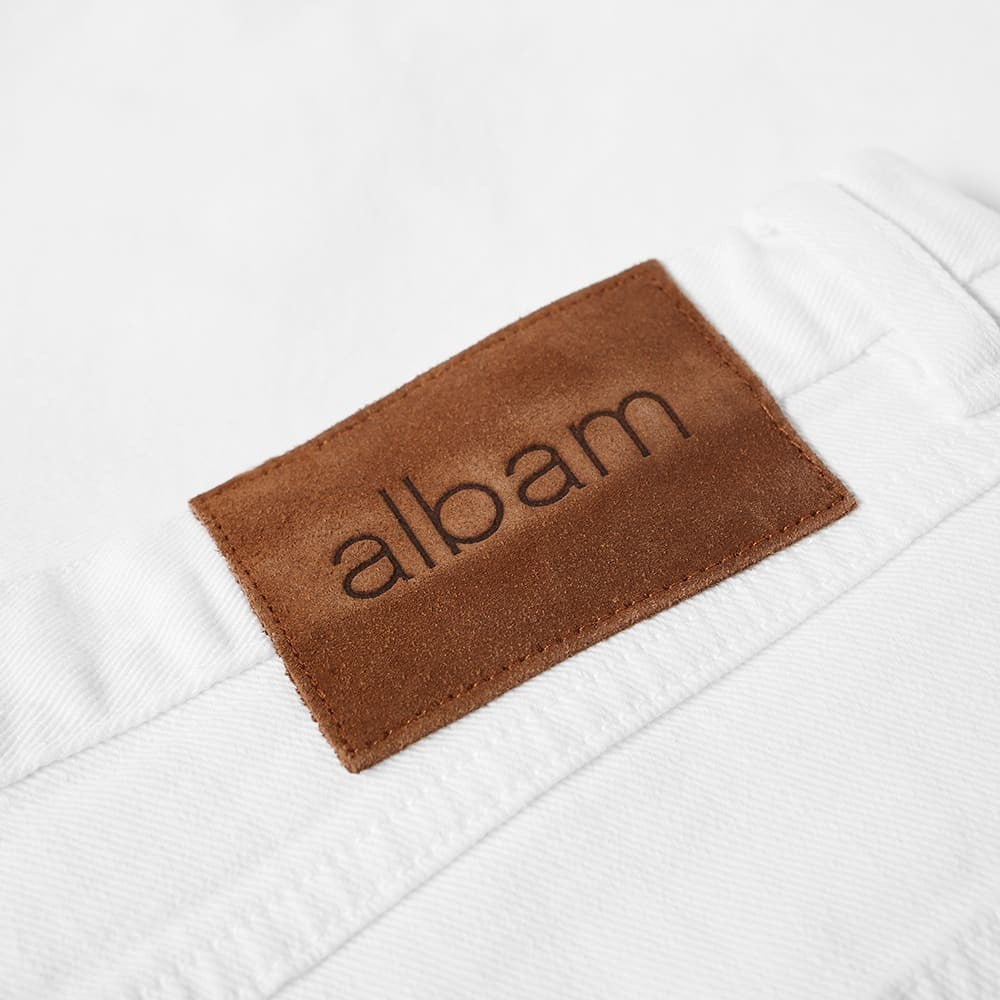 ALBAM Regular Fit Selvedge Jeans - WHITE