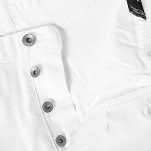 ALBAM Regular Fit Selvedge Jeans - WHITE