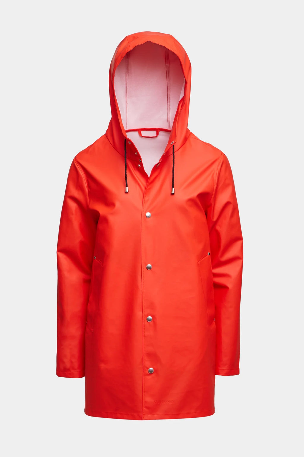 STUTTERHEIM Stockholm Zip Fade Lightweight Raincoat— RED — LAST PIECE
