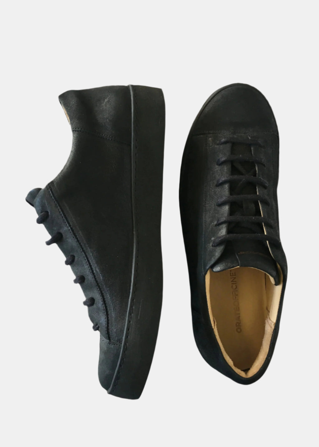 Ezequiel Leather Low Top Trainer - Black