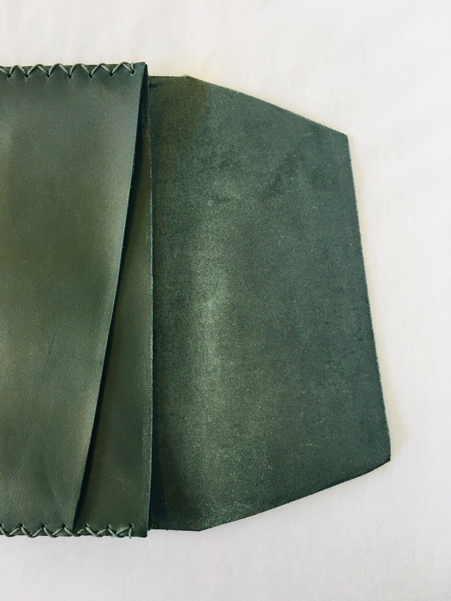 EARLYMADE Handmade Leather Portfolio — GREEN — LAST PIECE