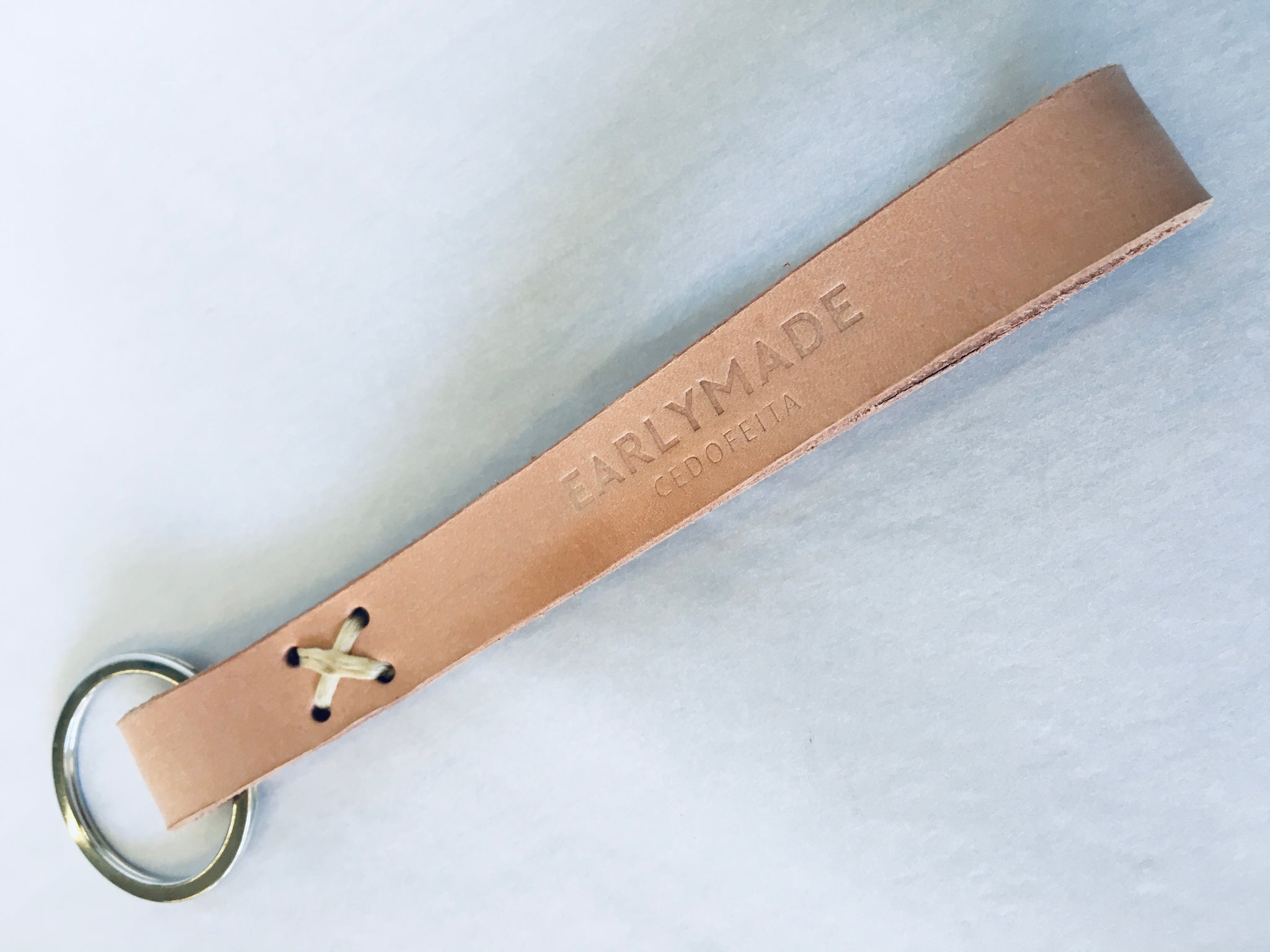 EARLYMADE Handmade Leather X Key Chain - SAND - Last Piece