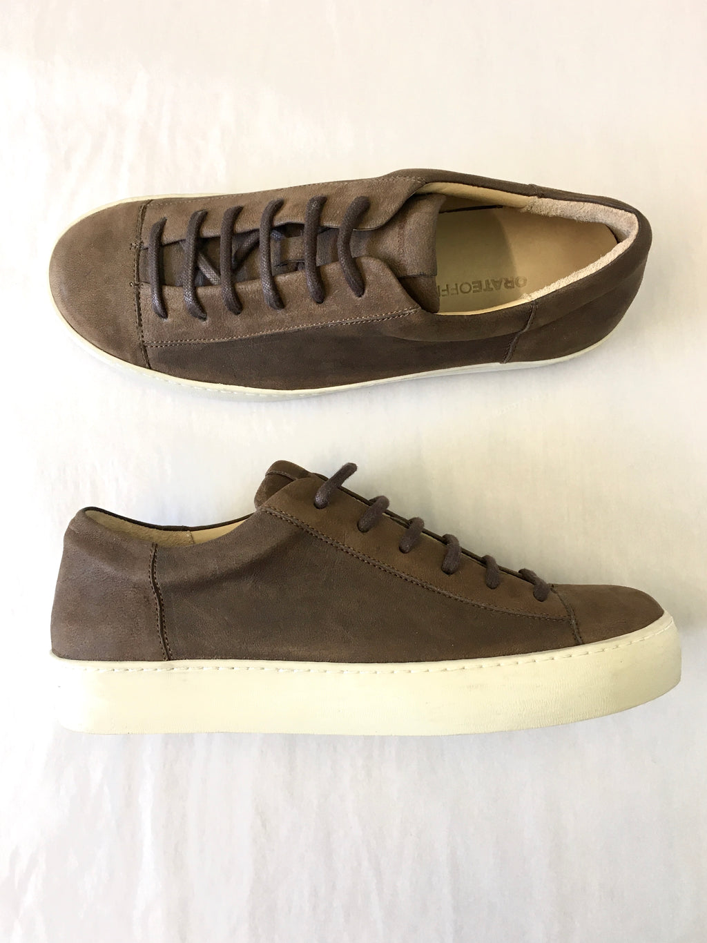 Ezequiel Leather Low Top Trainer - Brown