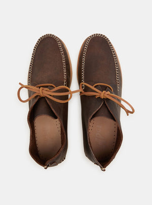 YOGI FOOTWEAR - Lucas Tumbled Leather Moccasin Vibram Boot - Brown - Handcrafted in Portugal