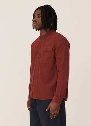 Delinquents Needlecord Organic Cotton Overshirt - Burgundy