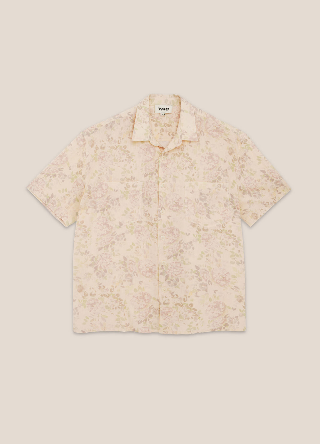 YMC Mitchum Cotton Flax Floral Print Short Sleeve Shirt - MULTI