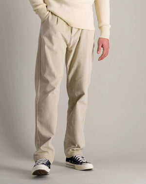 Pleats Cord Pants - Stone