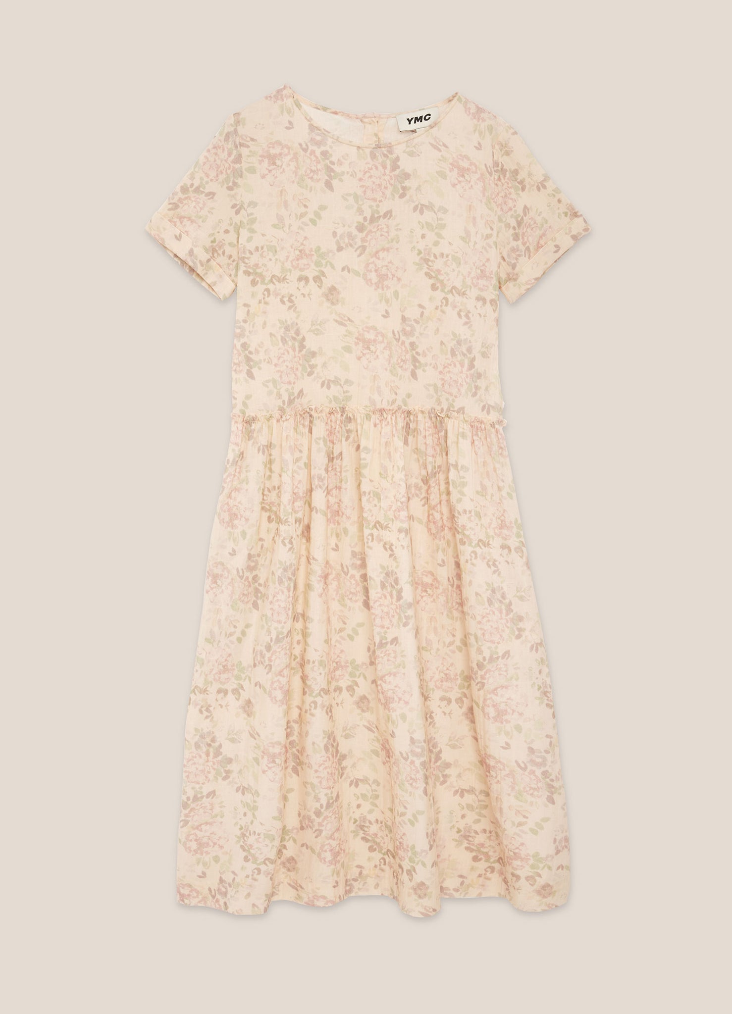 Perhacs Cotton Flax Floral Dress