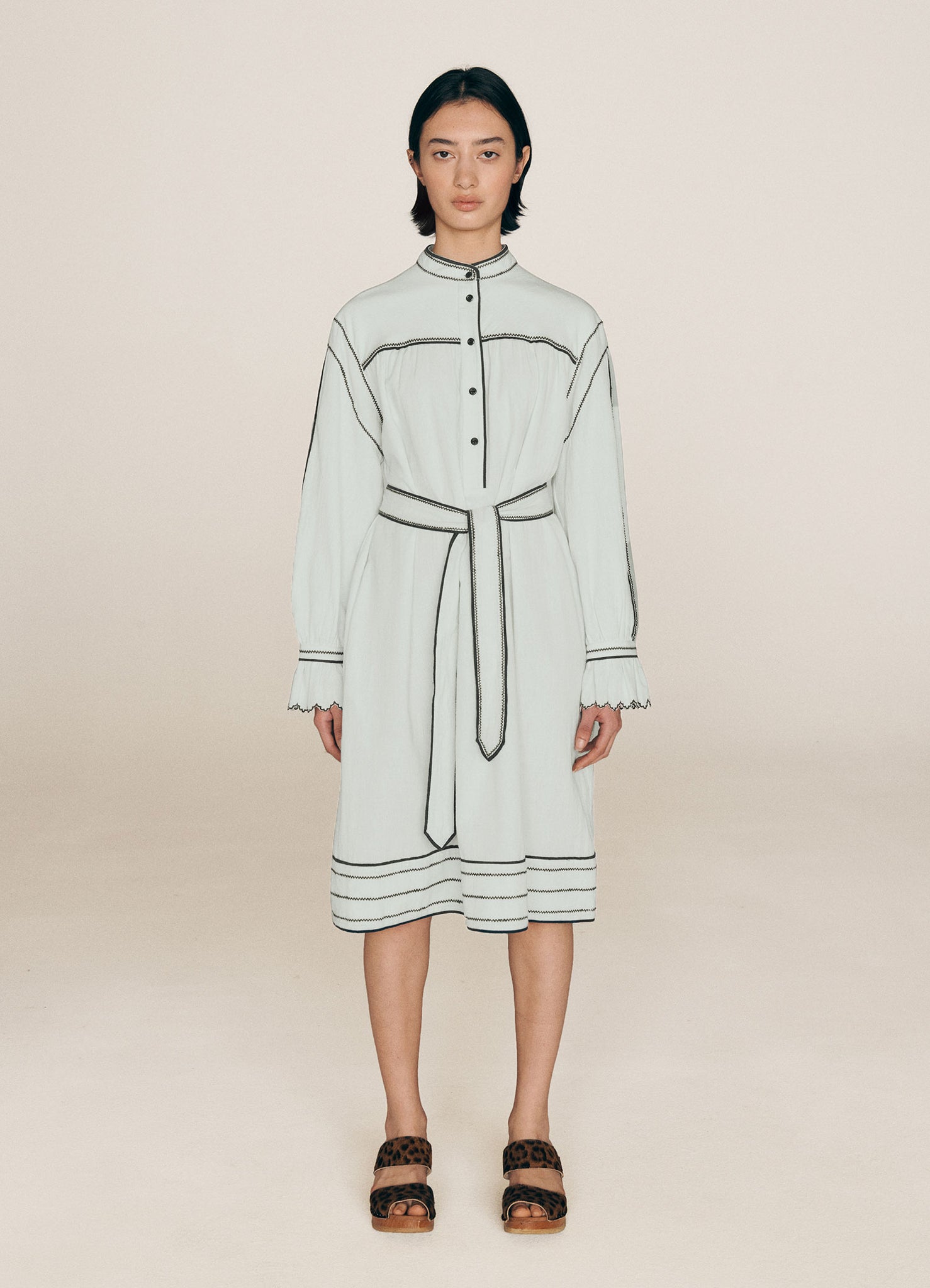 Abery Belted Dress — LIGHT BLUE
