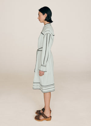Abery Belted Dress — LIGHT BLUE