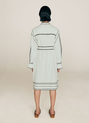 Abery Belted Dress — LIGHT BLUE