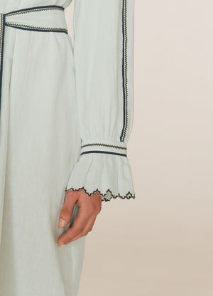Abery Belted Dress — LIGHT BLUE