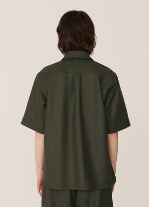 Eva Wool Blend Shirt - Green