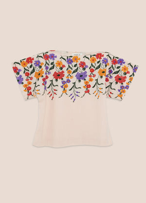 Magnolia Floral Embroidered Top