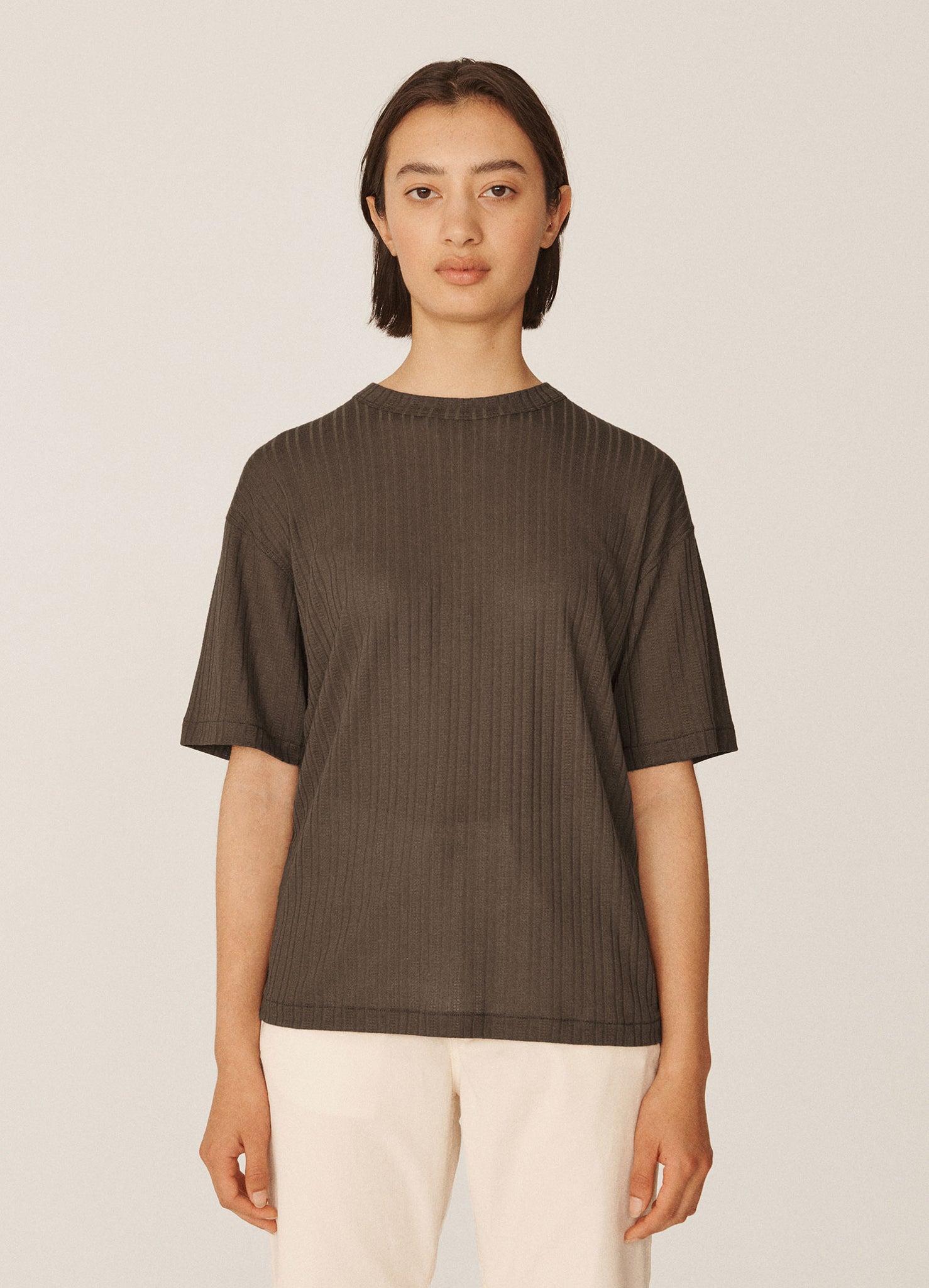 Triple Sheer Jersey T Shirt