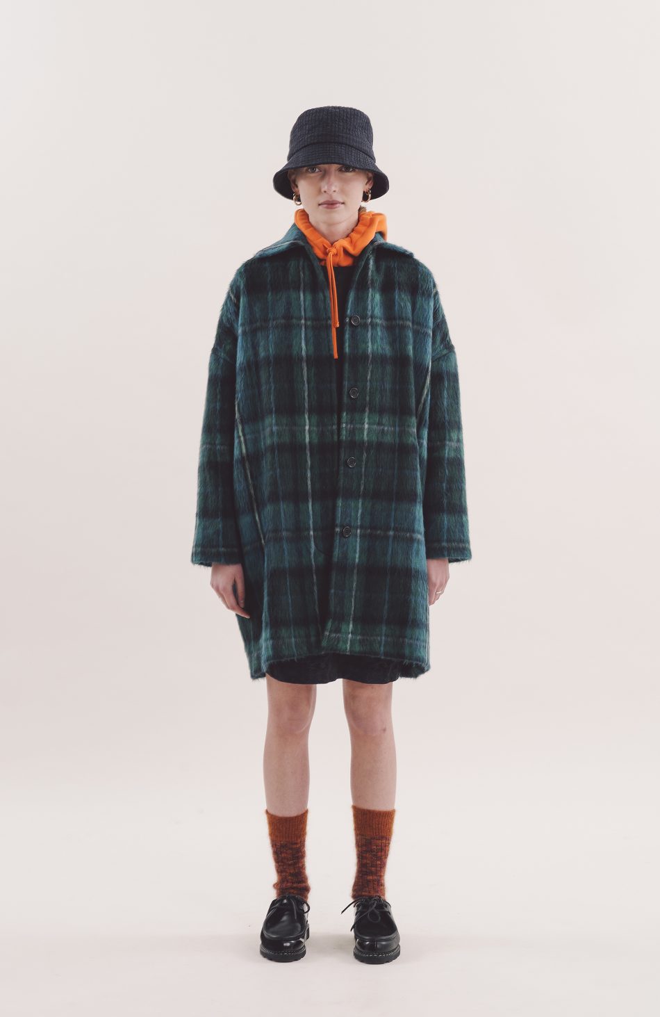 Cocoon Coat - Tartan