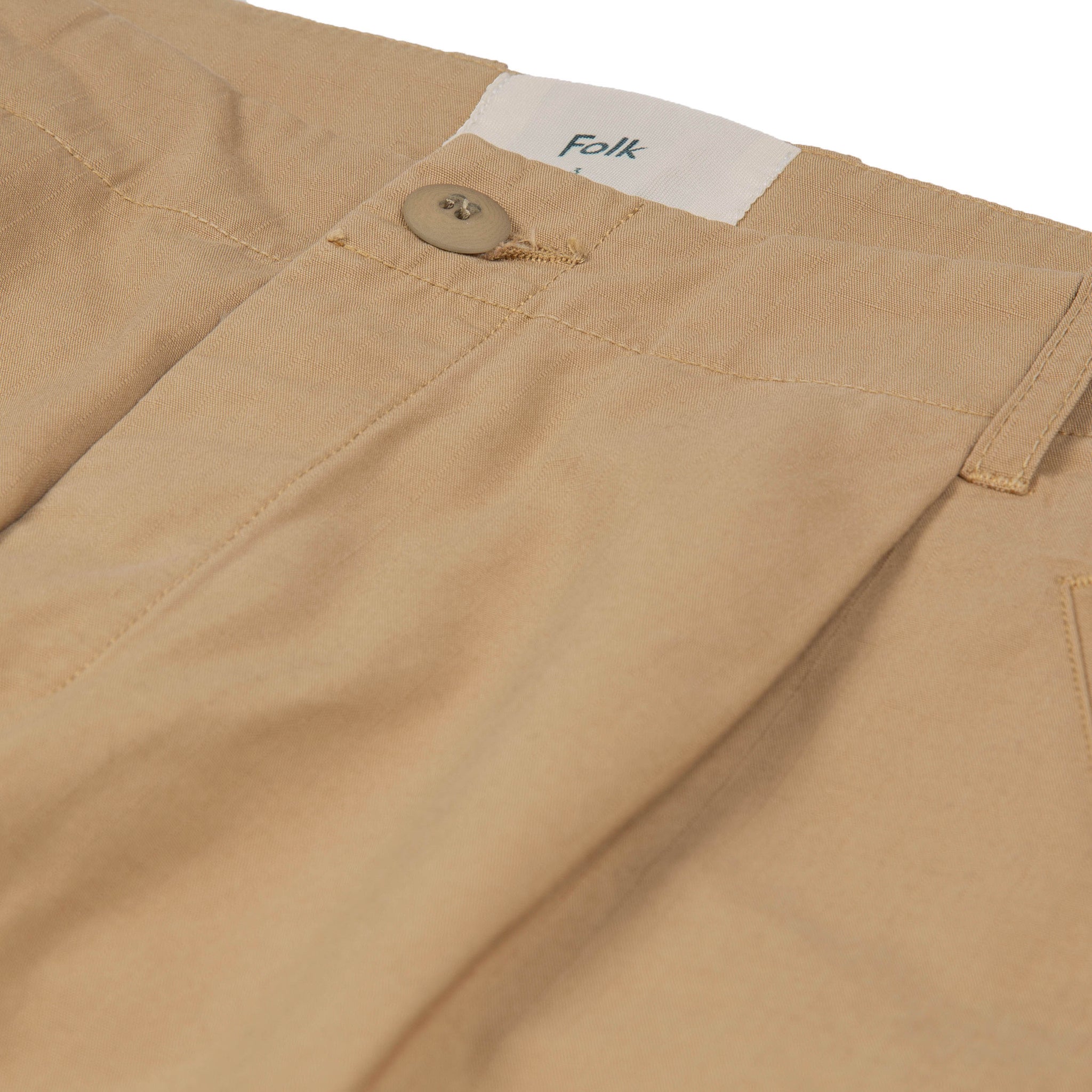 Folk Drawcord Trousers, Khaki