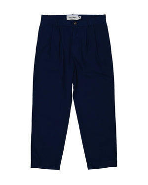 Pleats Twill Pants - Indigo