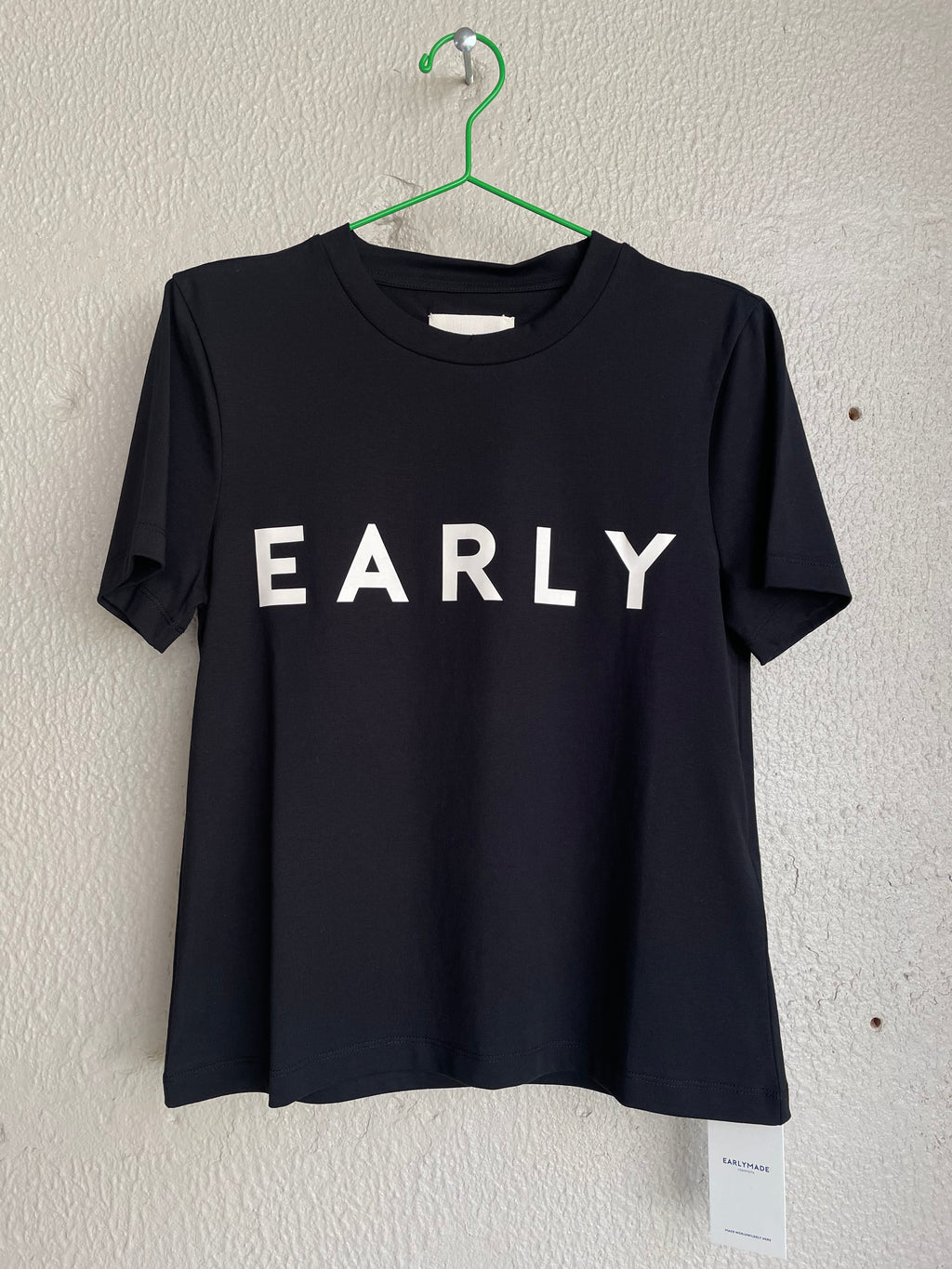 EARLYMADE Early Logo Women Tee — BLACK / ECRU