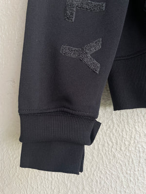 Early High-Stitch Logo Hoodie — BLACK