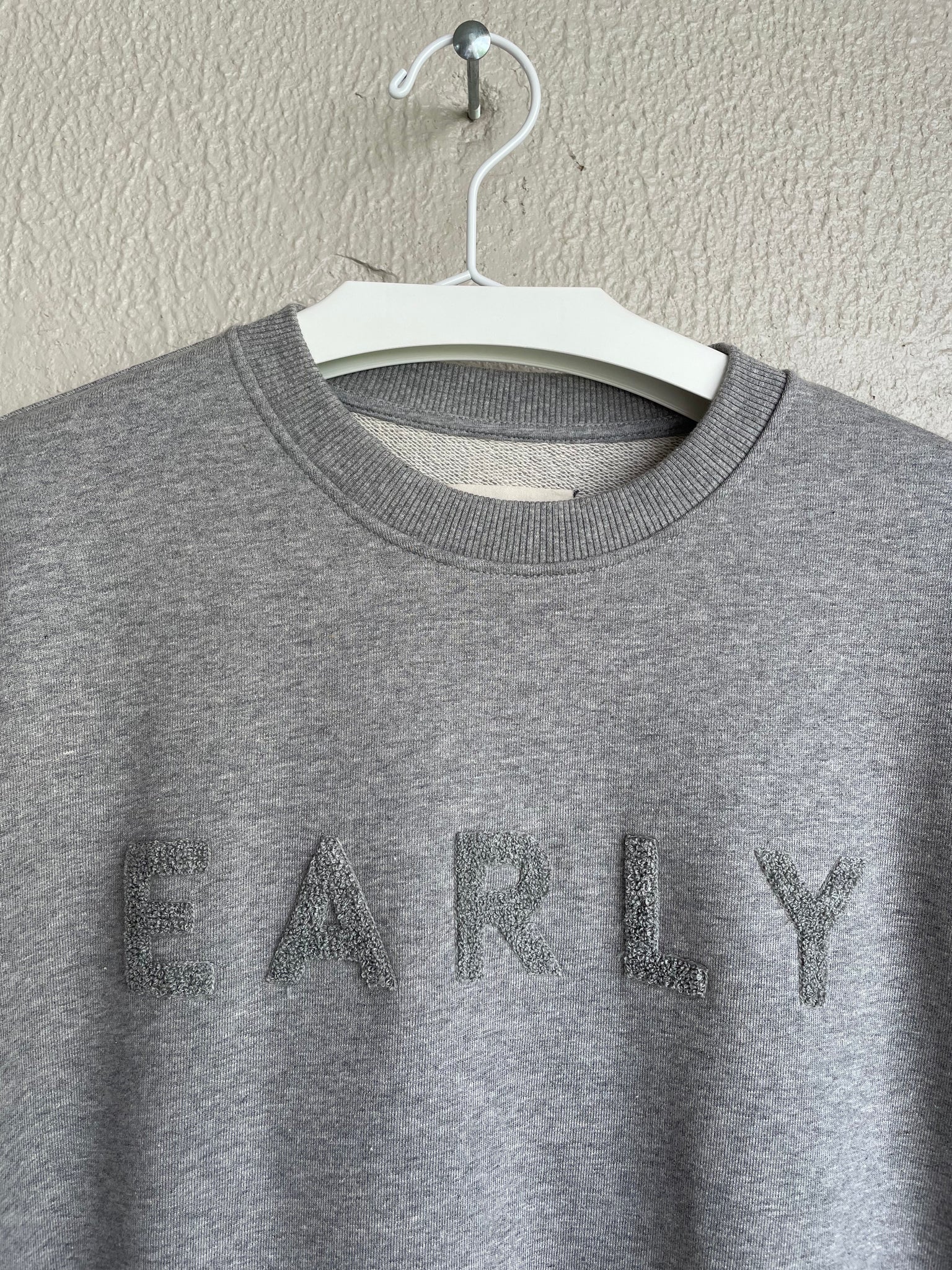 Early High-Stitch Logo Sweat - Grey