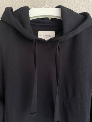 Early High-Stitch Logo Hoodie — BLACK