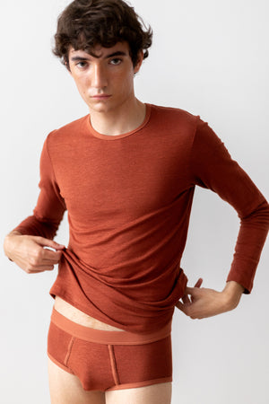 Long Sleeve T Shirt - Rust