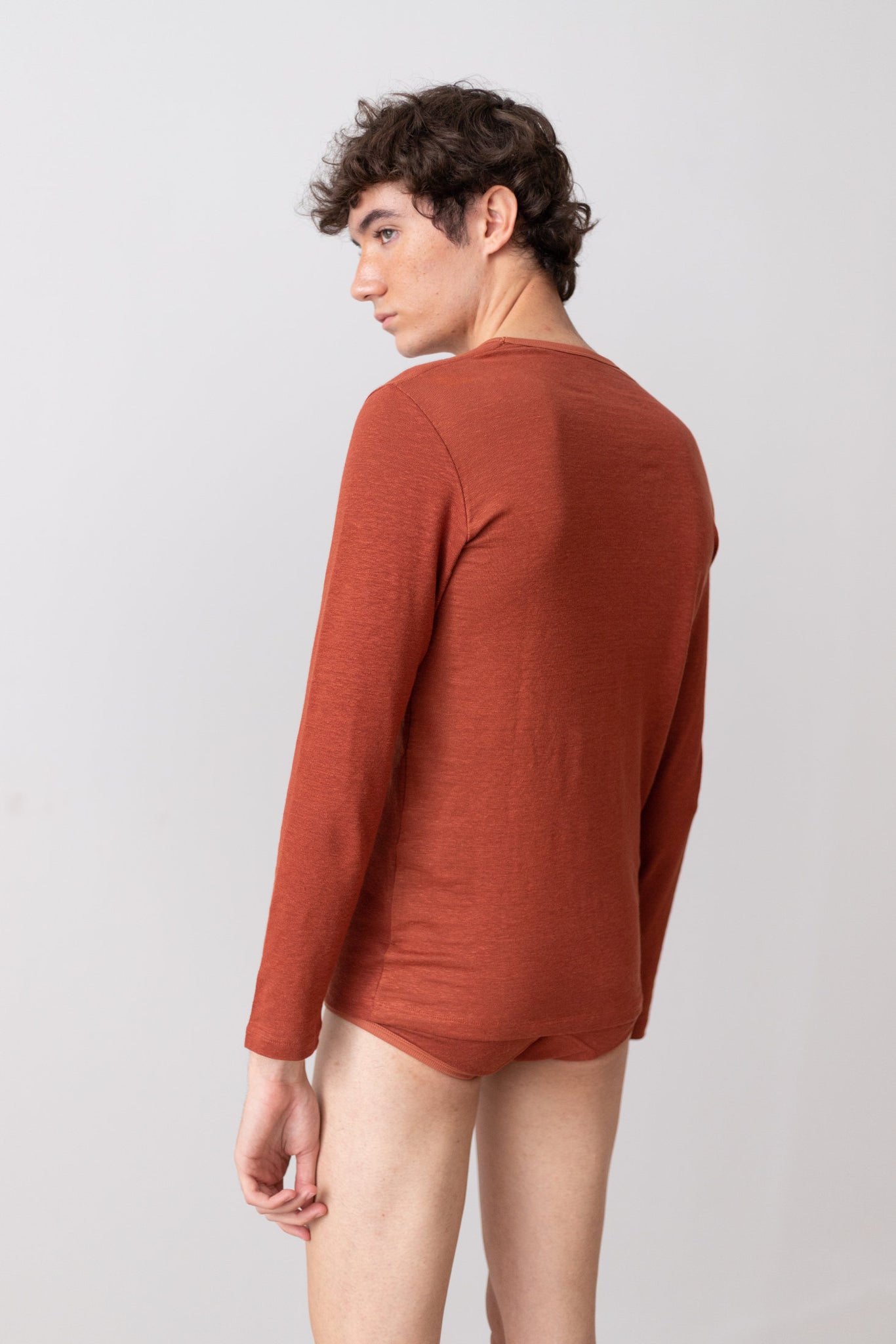 Long Sleeve T Shirt - Rust