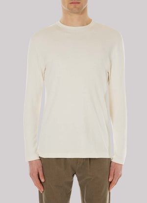 SUNSPEL Cavendish Cotton Interlock Long Sleeve Tee - OFF WHITE