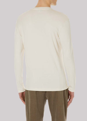 SUNSPEL Cavendish Cotton Interlock Long Sleeve Tee - OFF WHITE