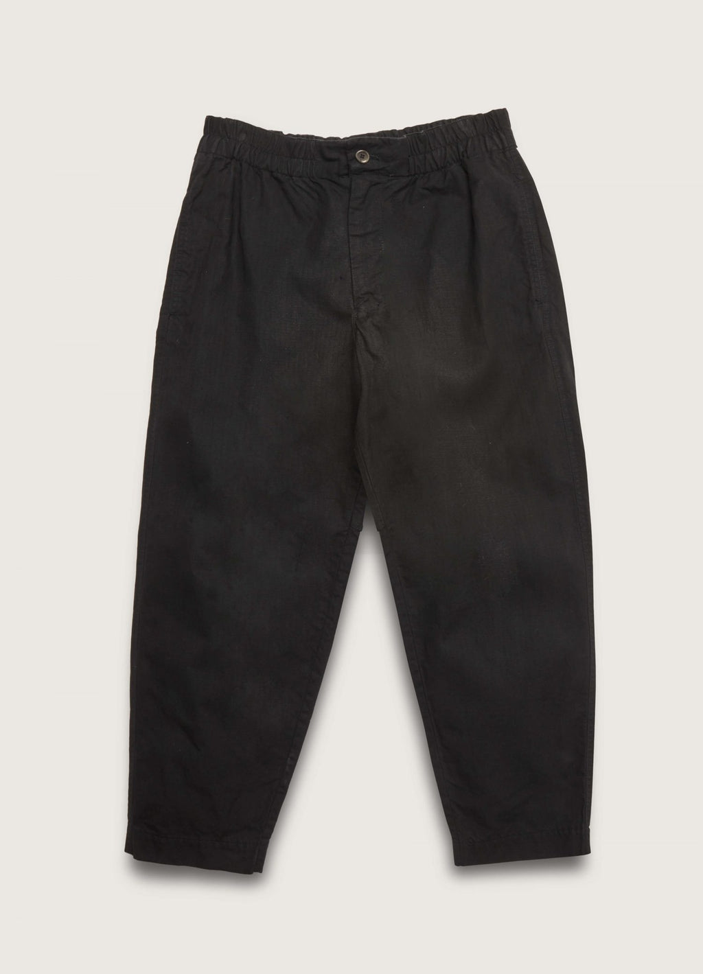 YMC Dum Dum Organic Cotton Ripstop Trousers — BLACK — LAST PIECE
